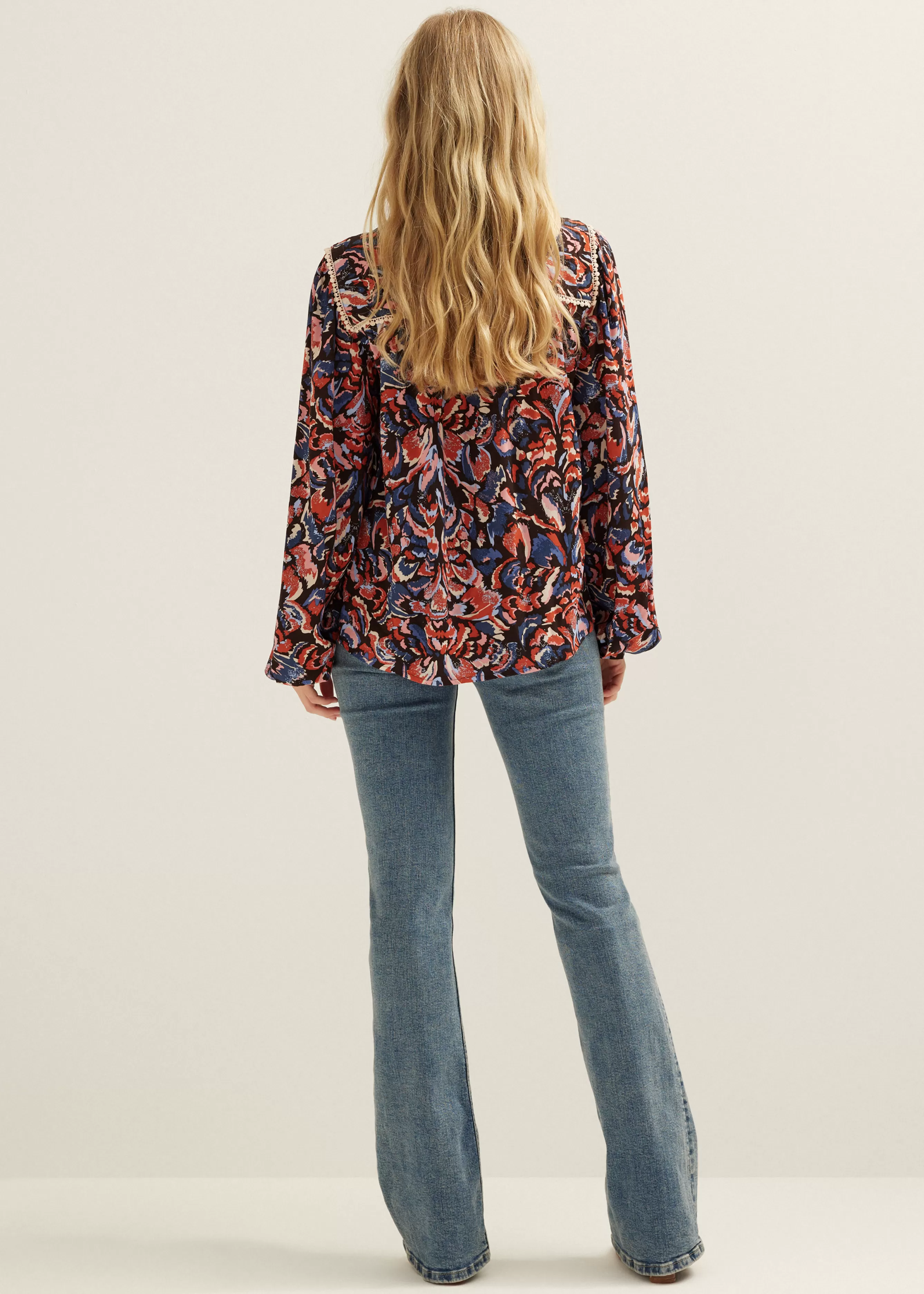 Blouse met all-over print<Cotton Club Sale