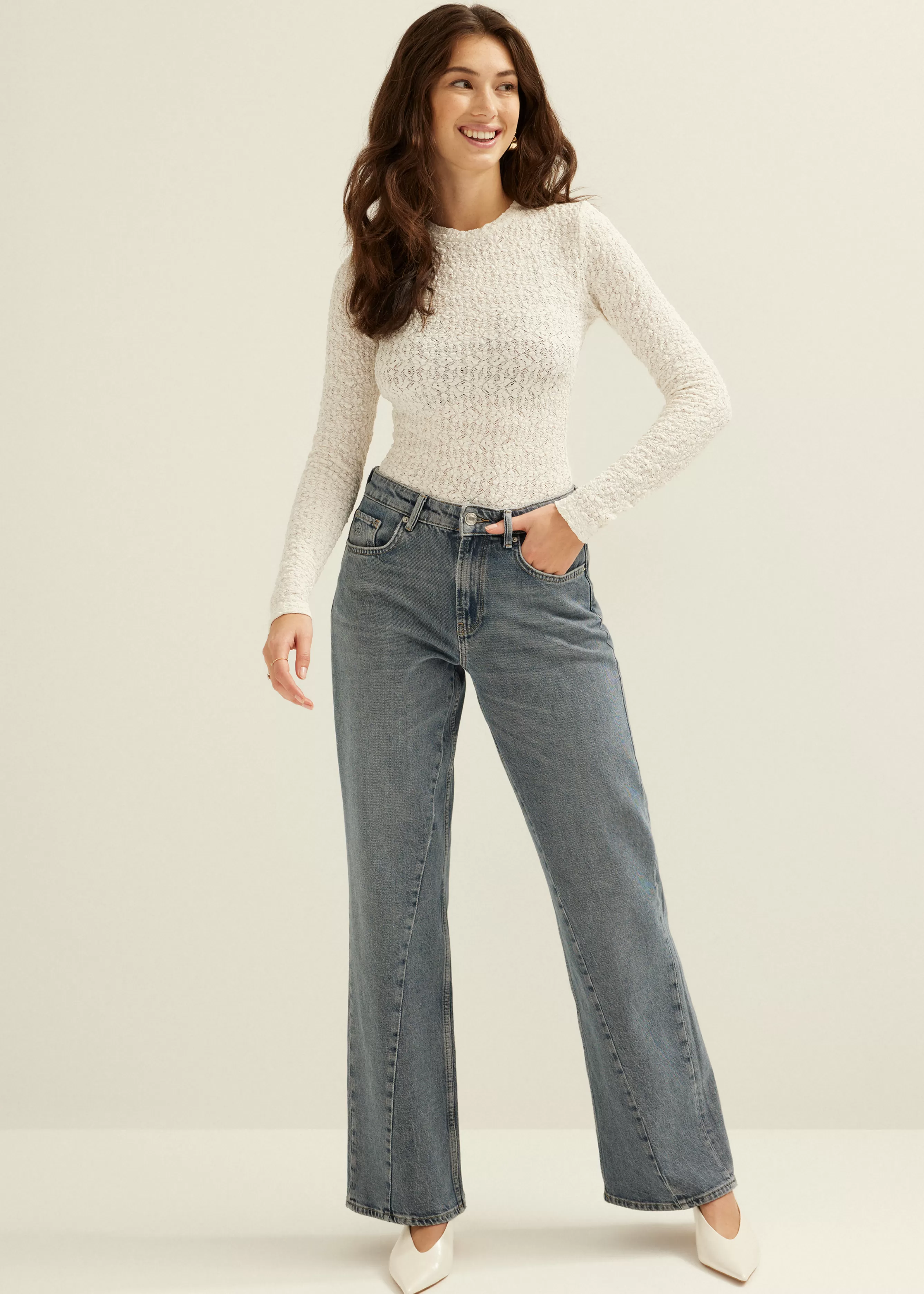 Charlie wide leg jeans twist<Cotton Club Discount