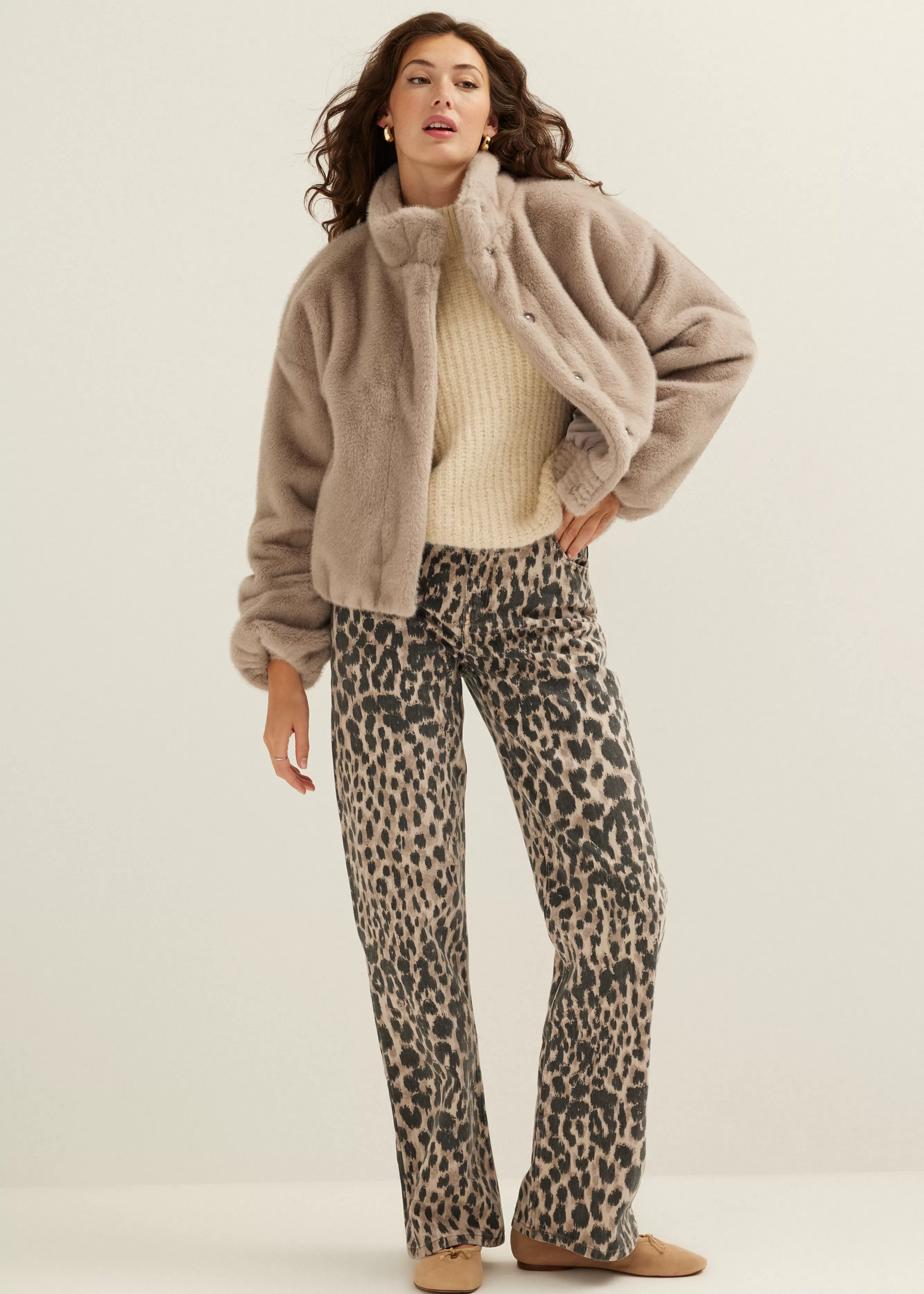 Faux fur bomberjack<Cotton Club Online