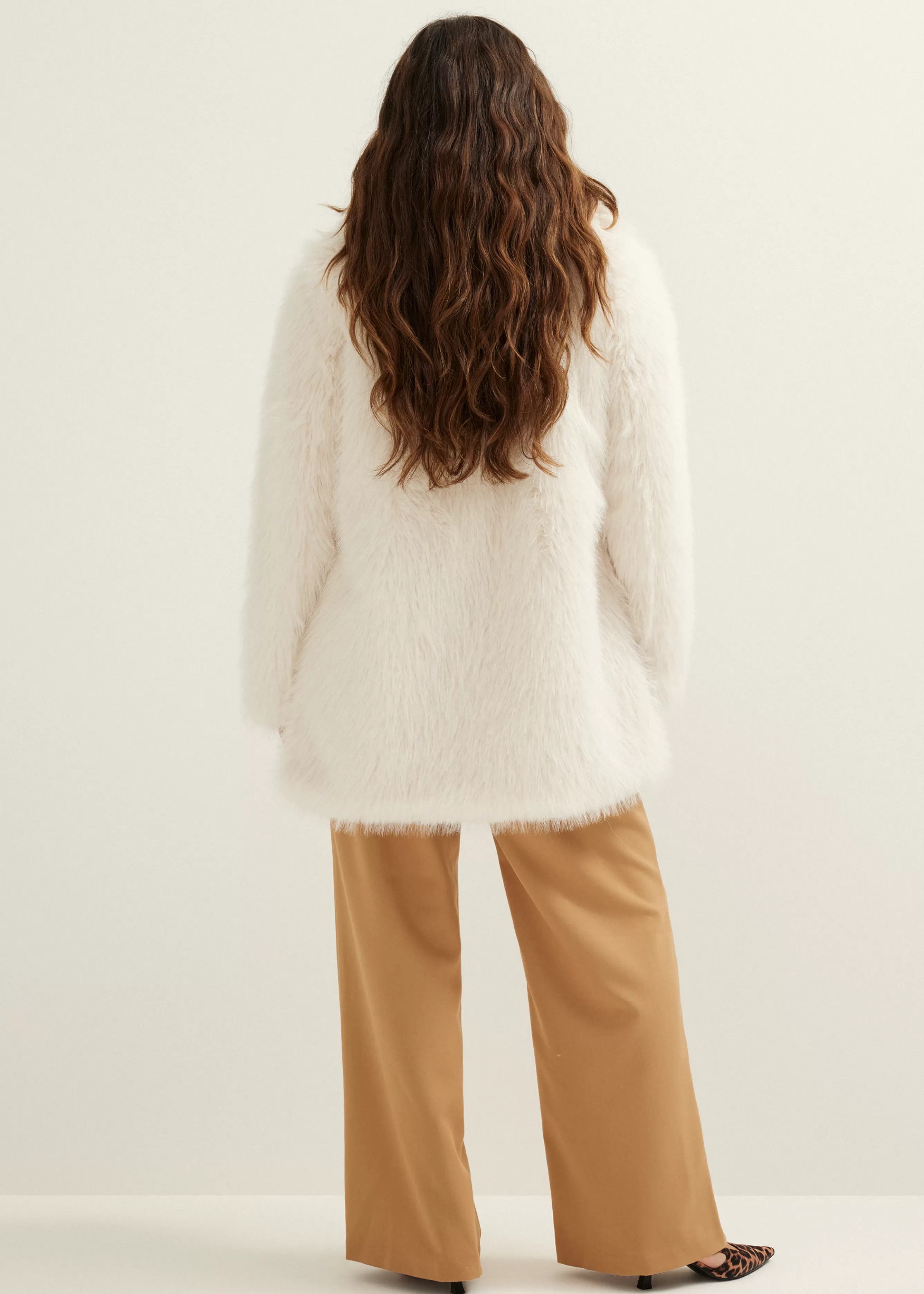 Lange faux fur jas<Cotton Club Best