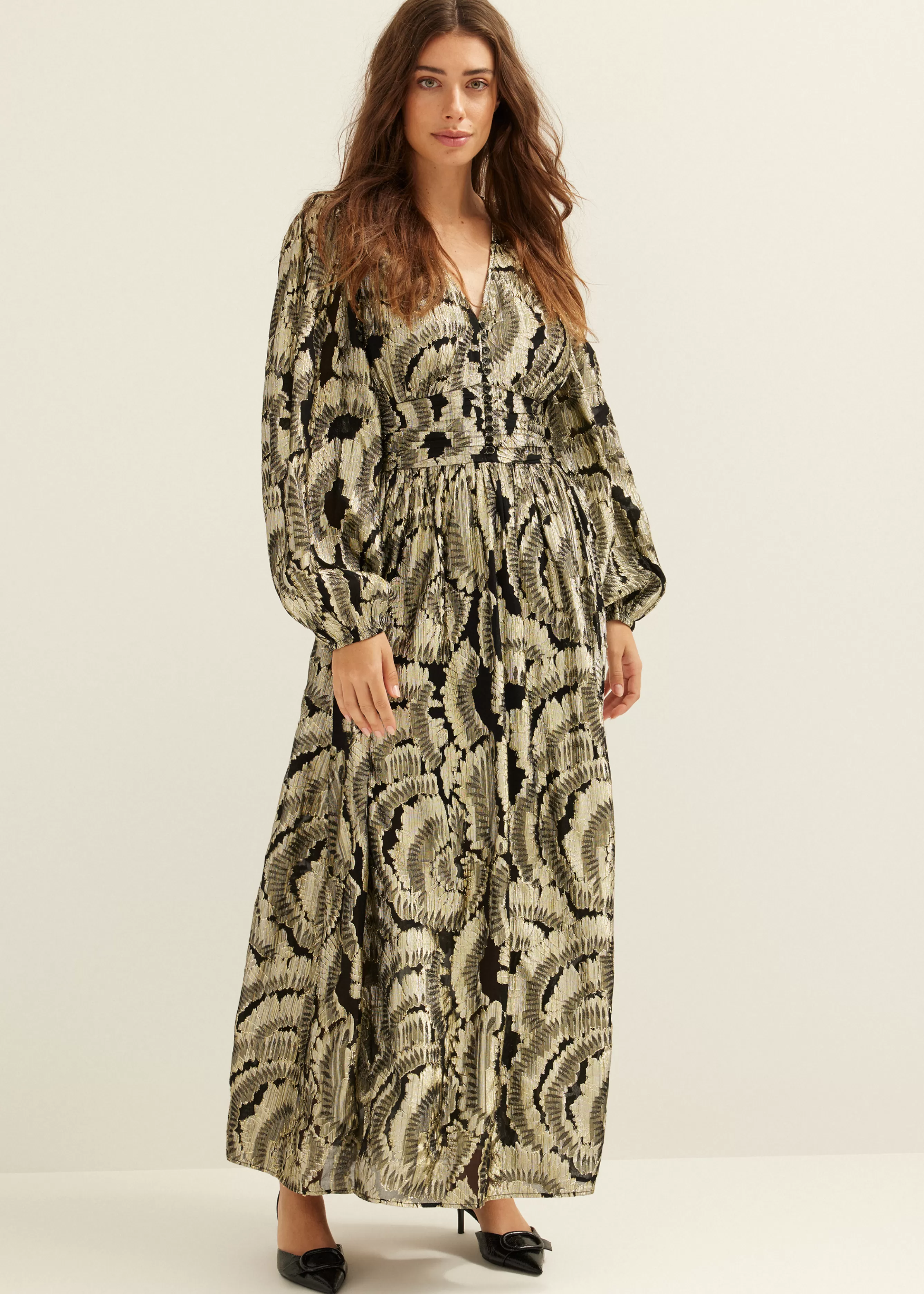 Maxi jurk jacquard<Cotton Club Best