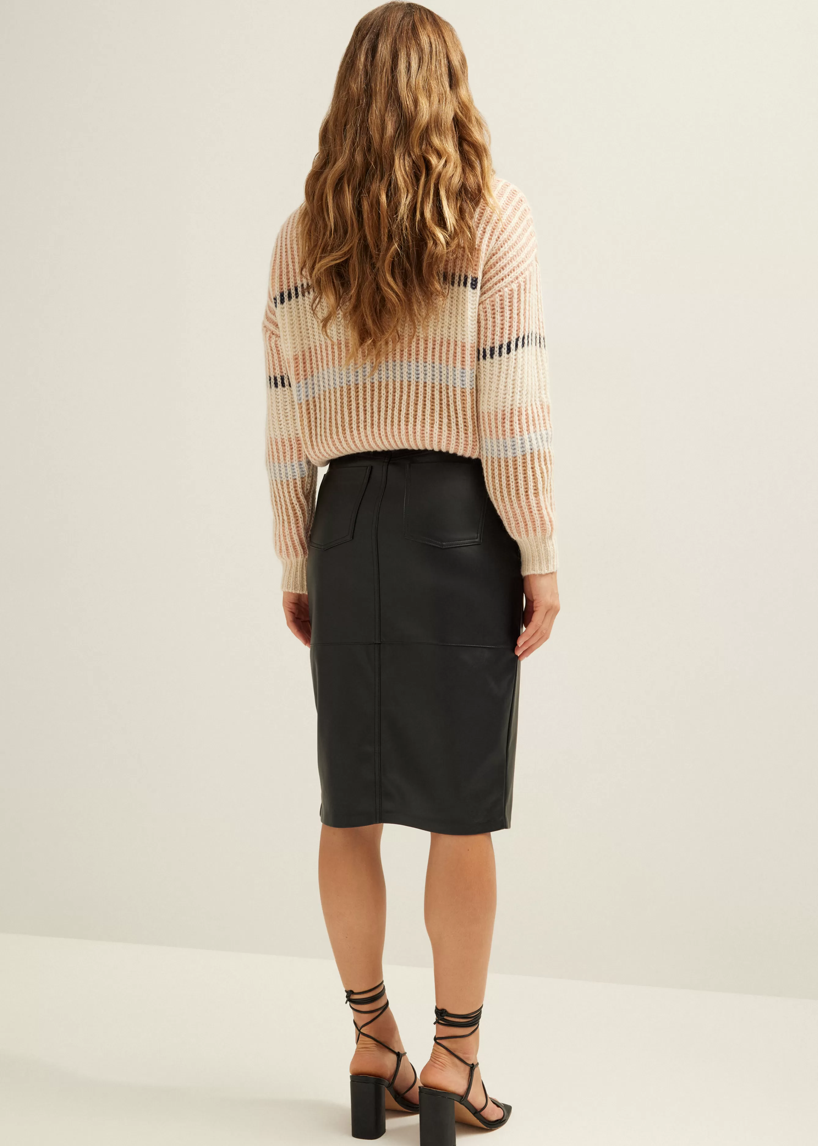 Midi rok van faux leather<Cotton Club Cheap