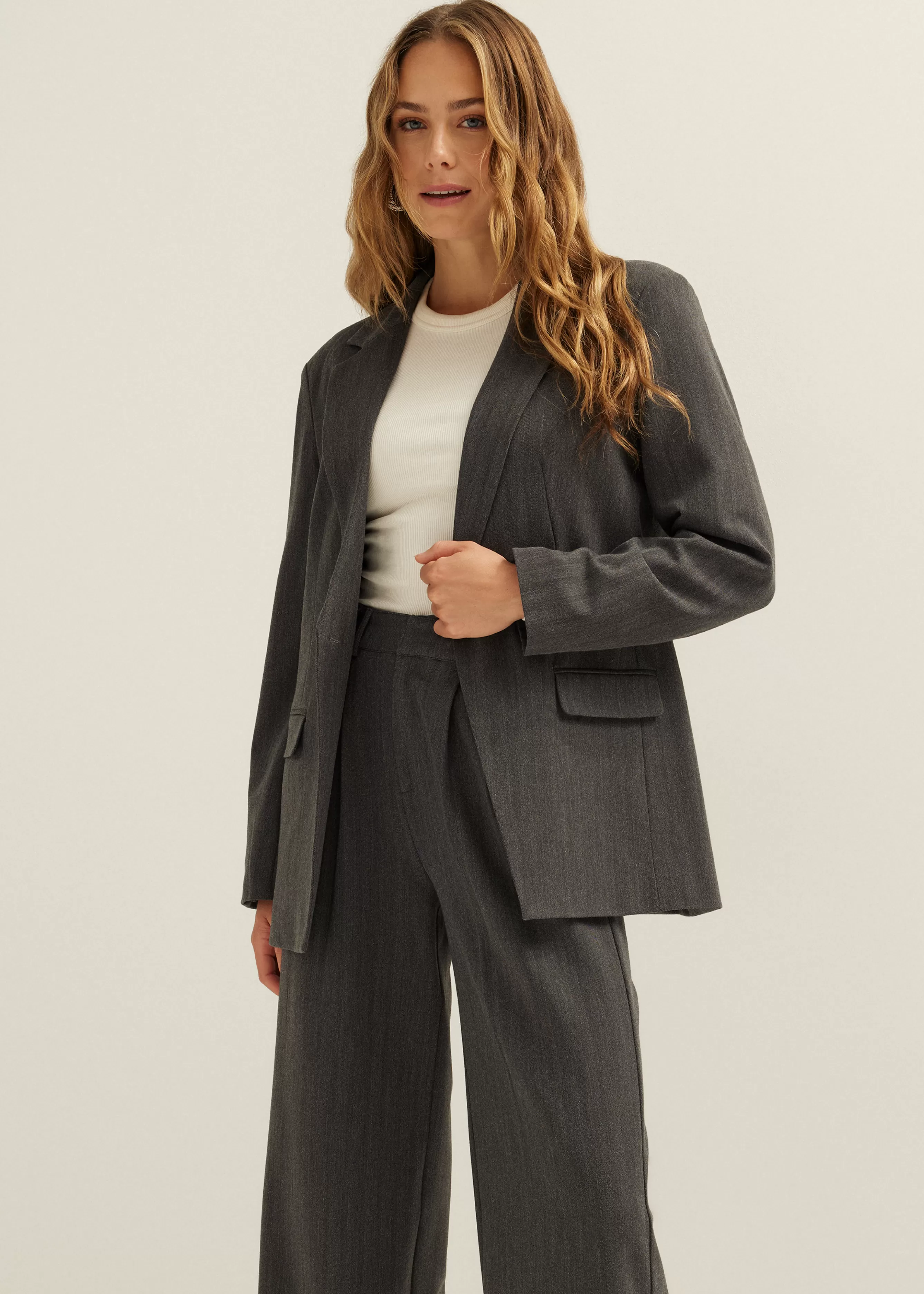 Oversized blazer gemêleerd<Cotton Club Cheap