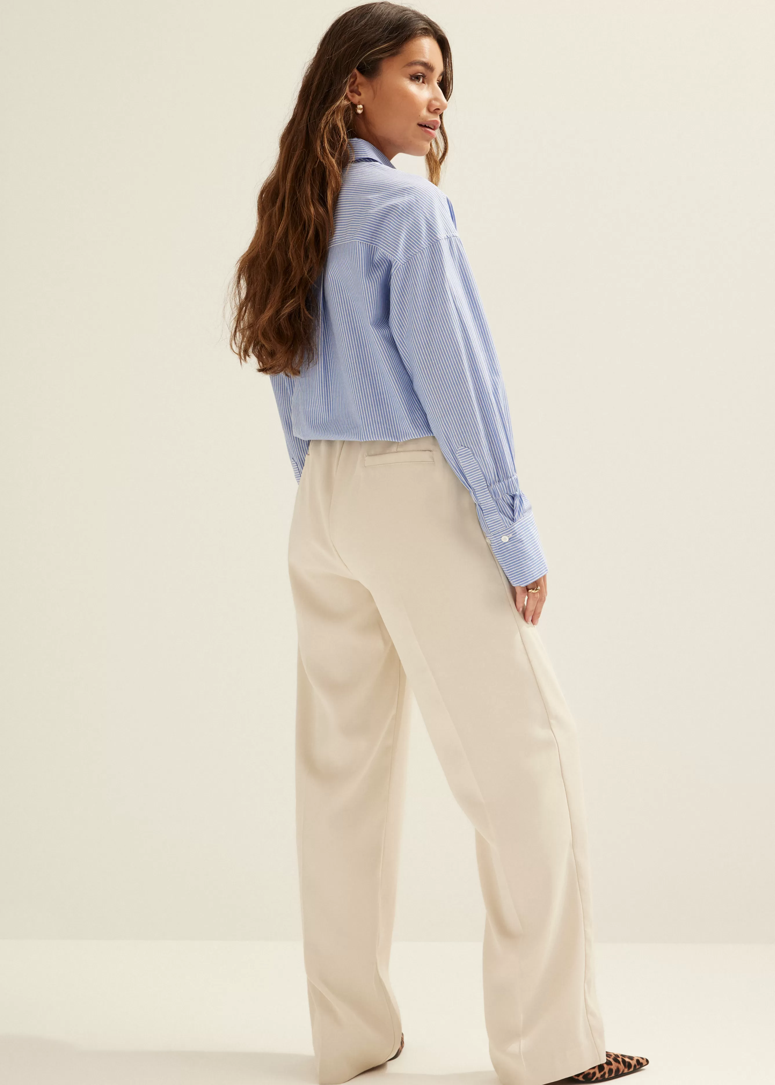 Pantalon met gestrikt detail<Cotton Club Cheap