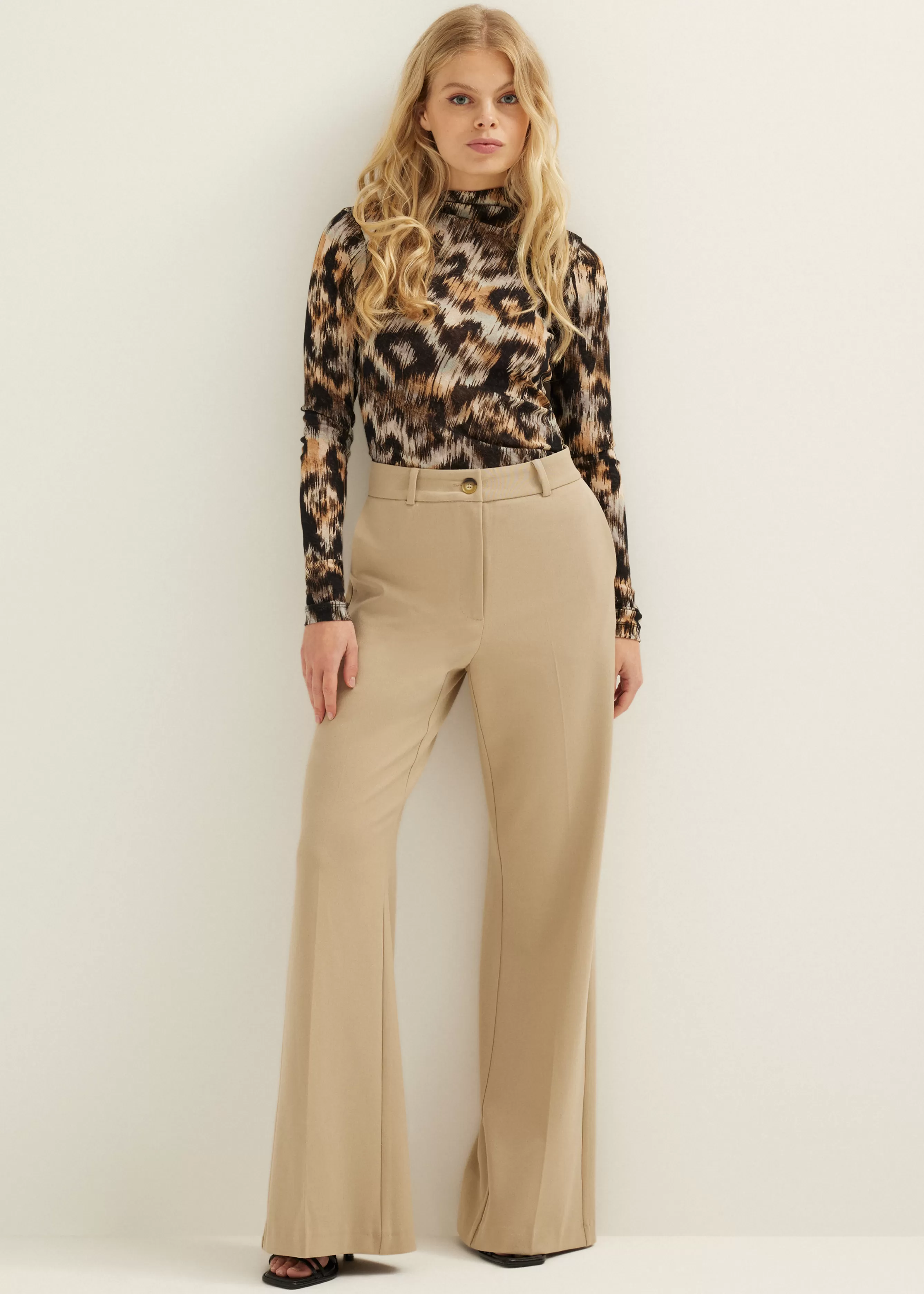 Pantalon met wide leg<Cotton Club Best