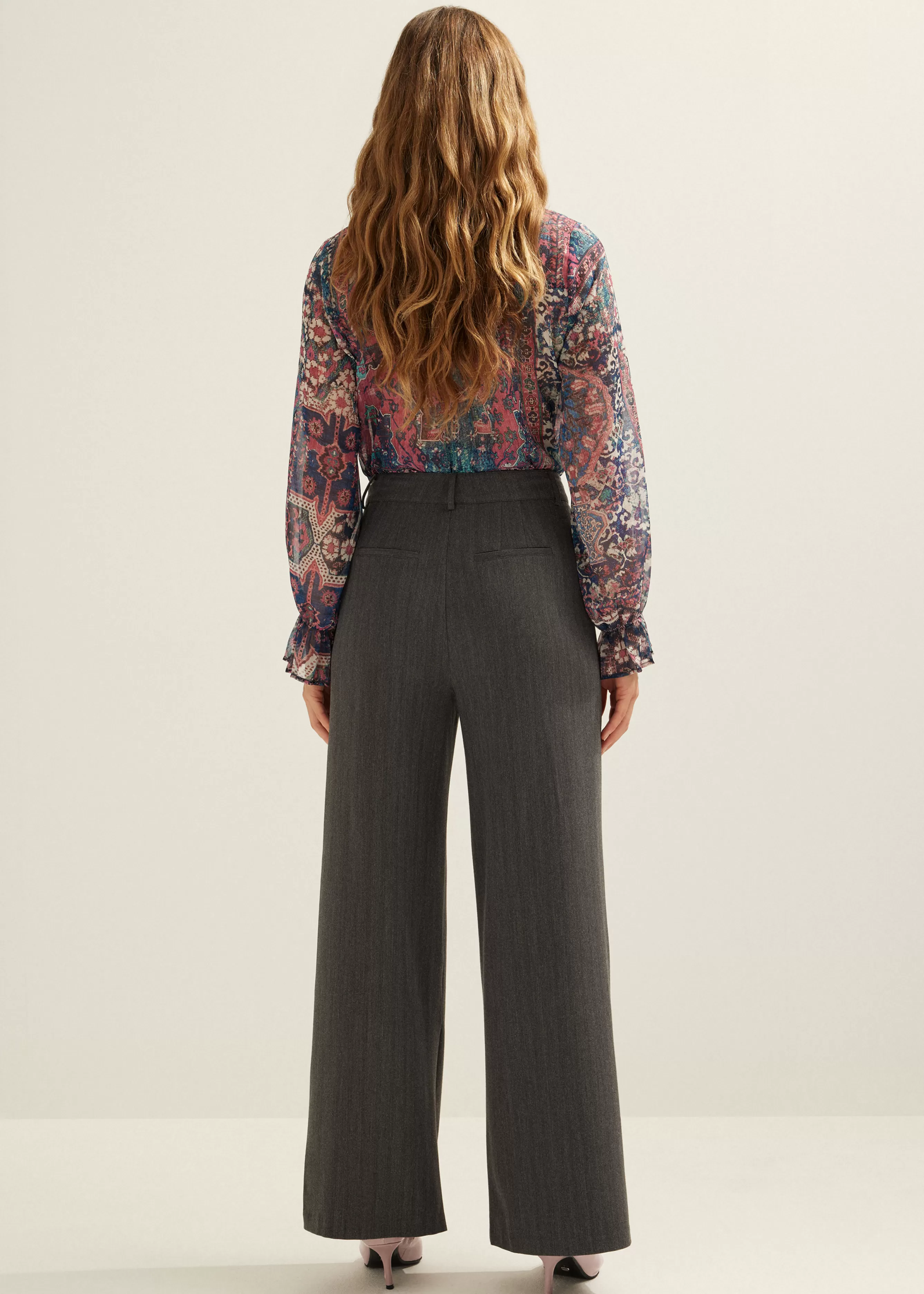 Pantalon met wide leg<Cotton Club Hot