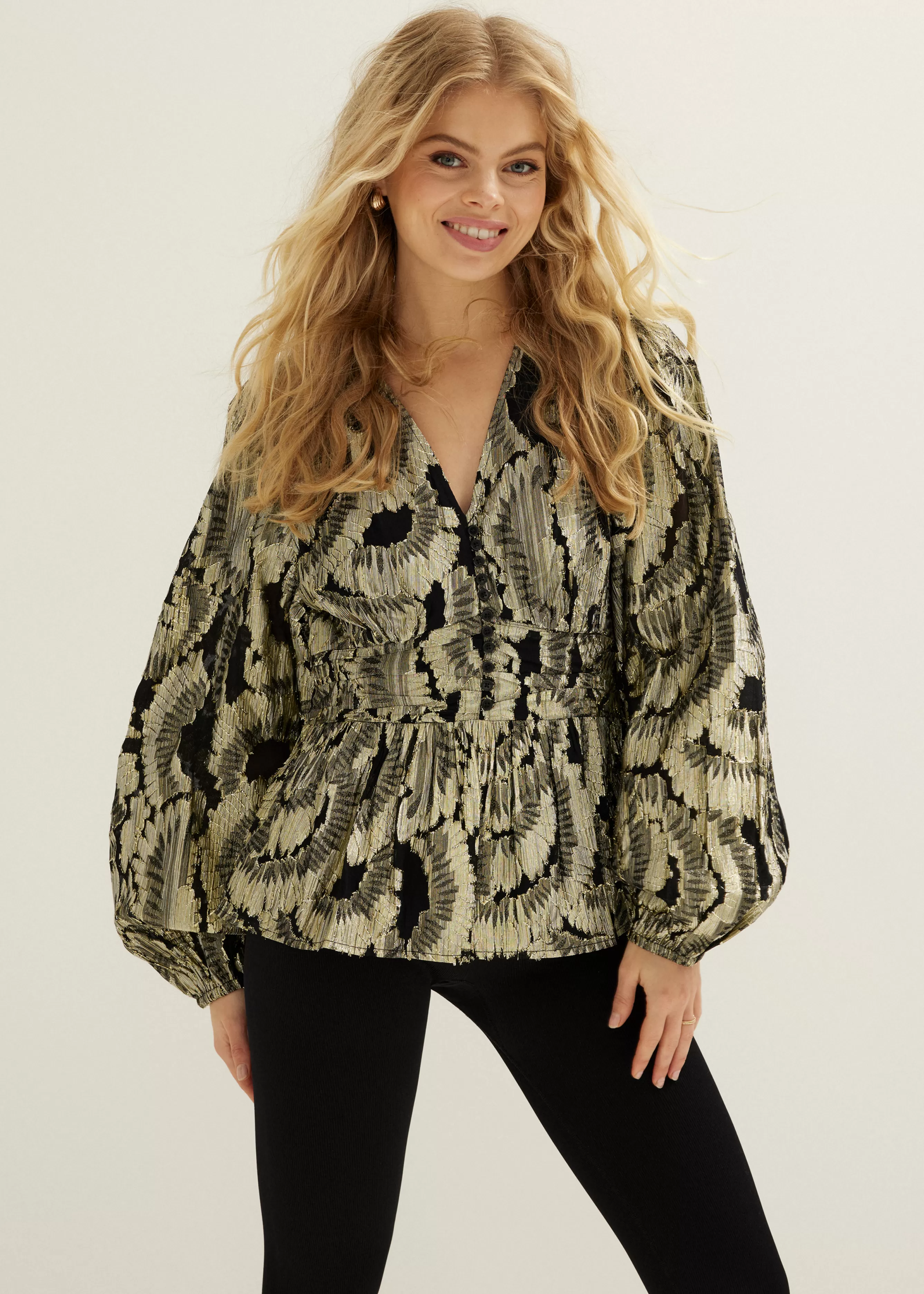 Top met jacquard patroon<Cotton Club Hot