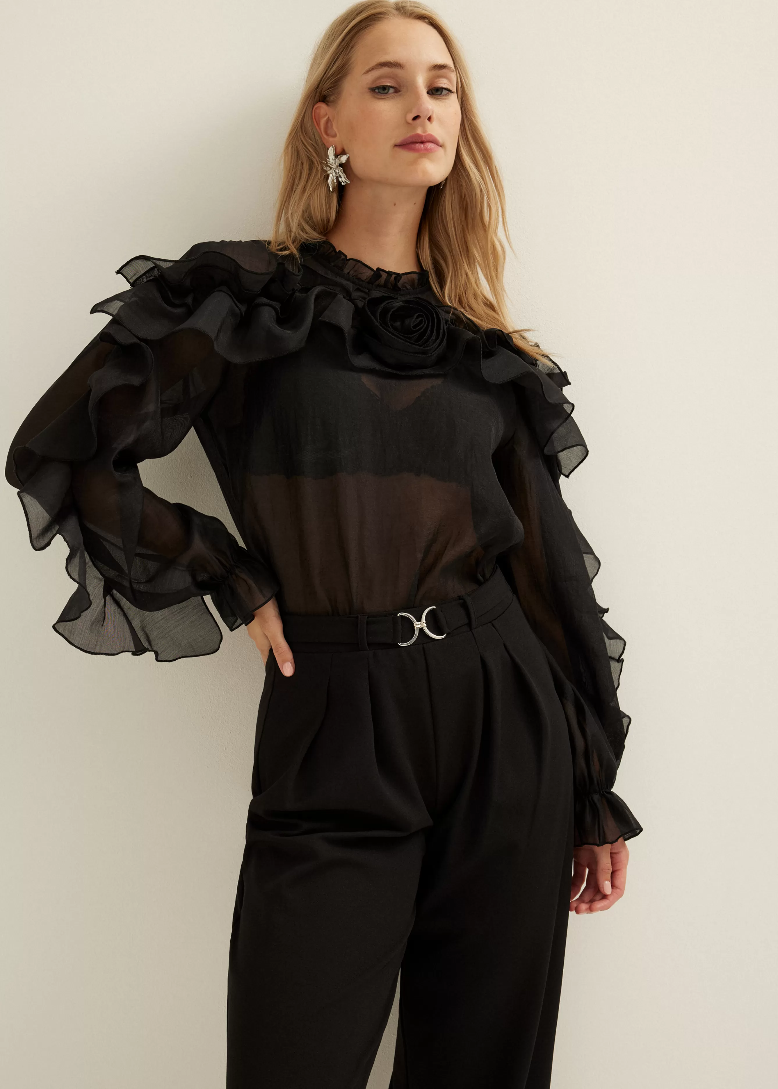 Top met ruffles<Cotton Club Fashion