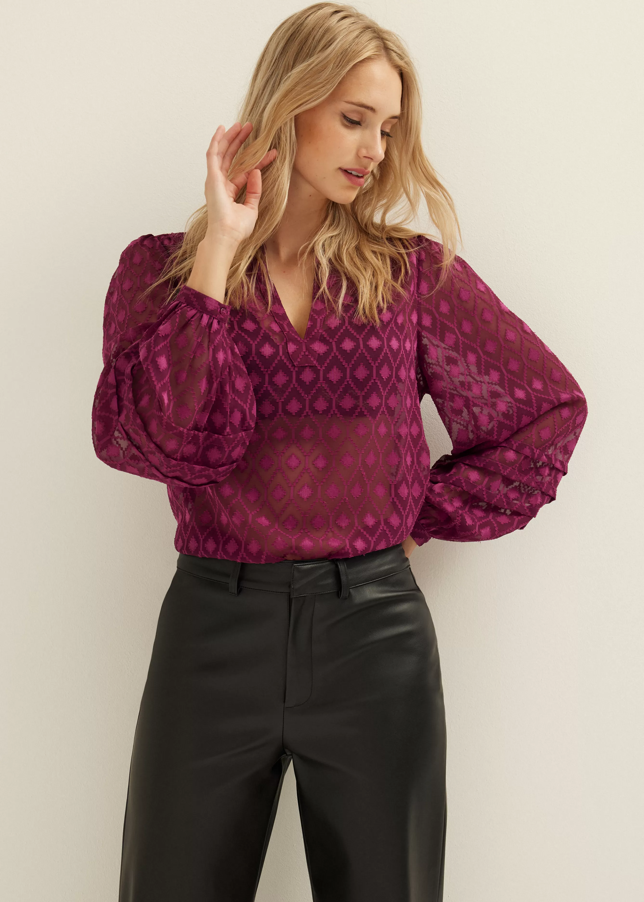 Top met wijde mouwen<Cotton Club Flash Sale