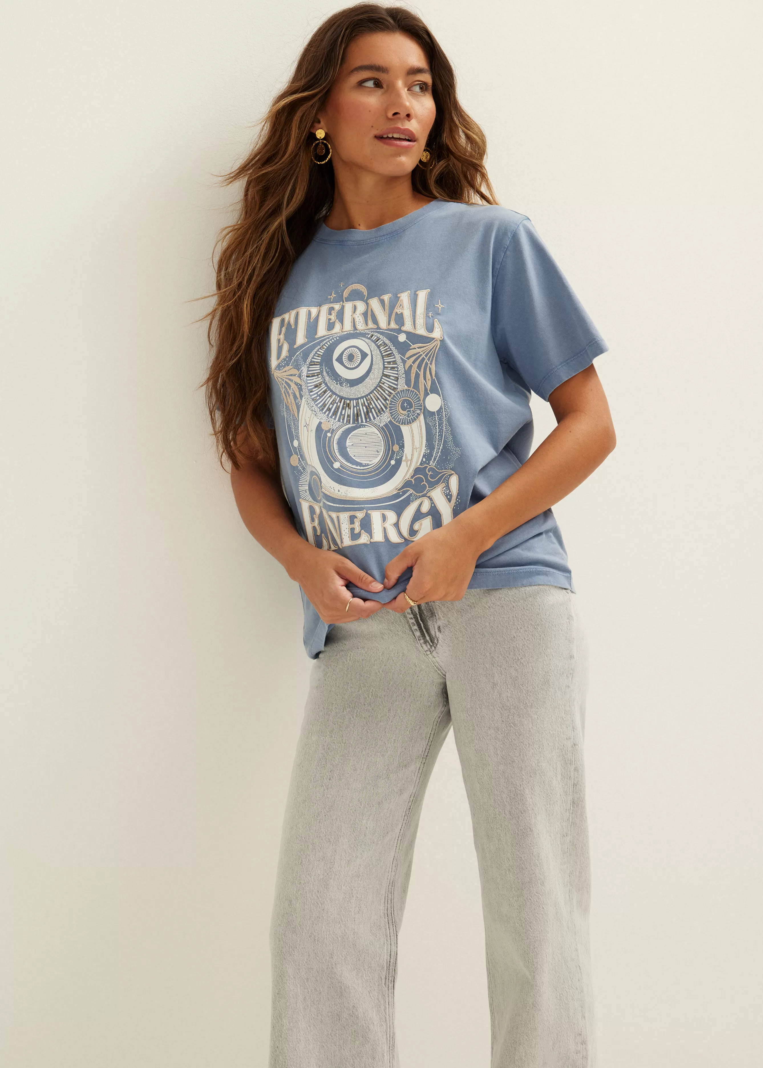 t-shirt met print eternal<Cotton Club Best Sale