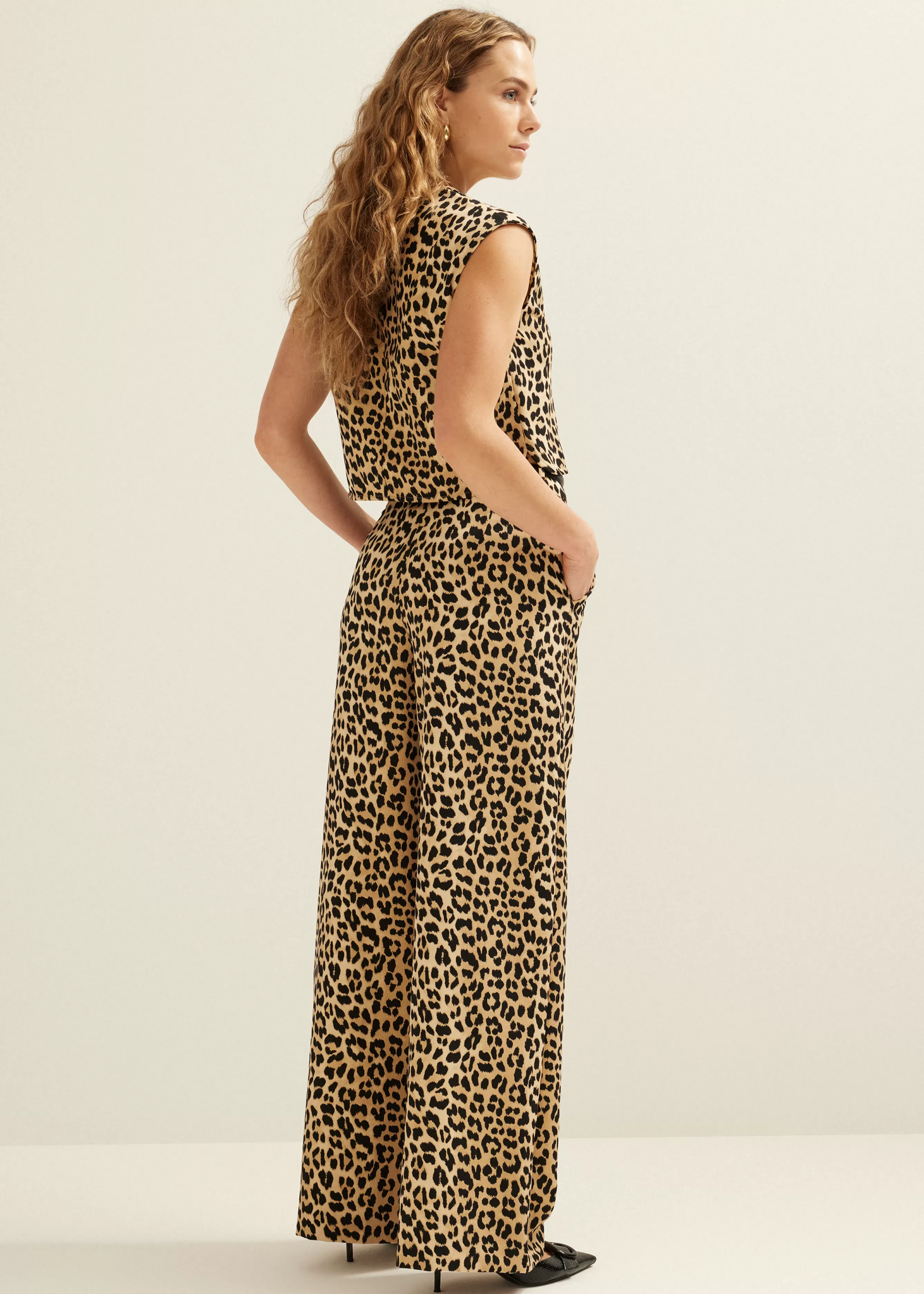 Wide leg pantalon<Cotton Club Clearance